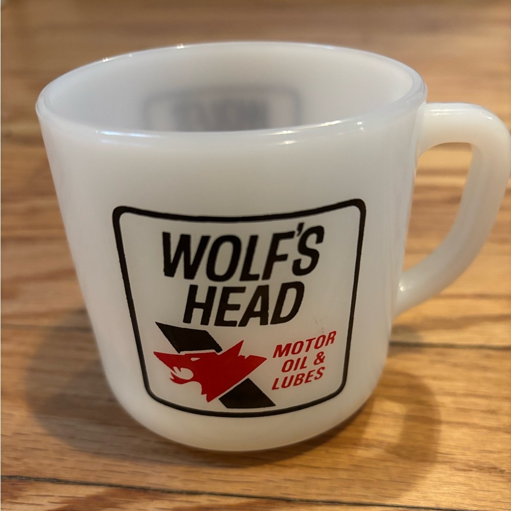 Wolf's Head White Mug vintage